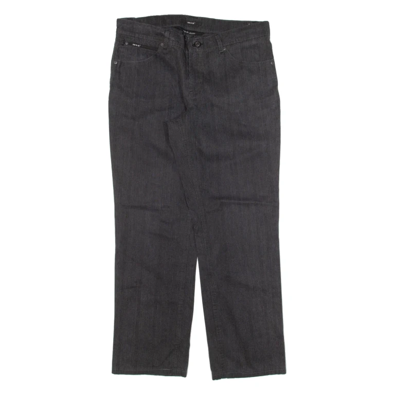 H.I.S Womens Trousers Black Regular Straight W34 L29