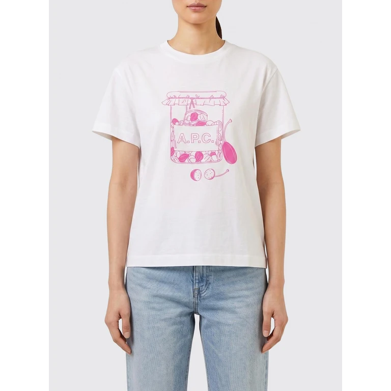 A. P.C. T-Shirt Woman color White (COHBMF26619AAB)