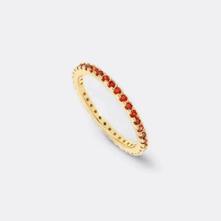 January Birthstone Eternity Stacking Ring