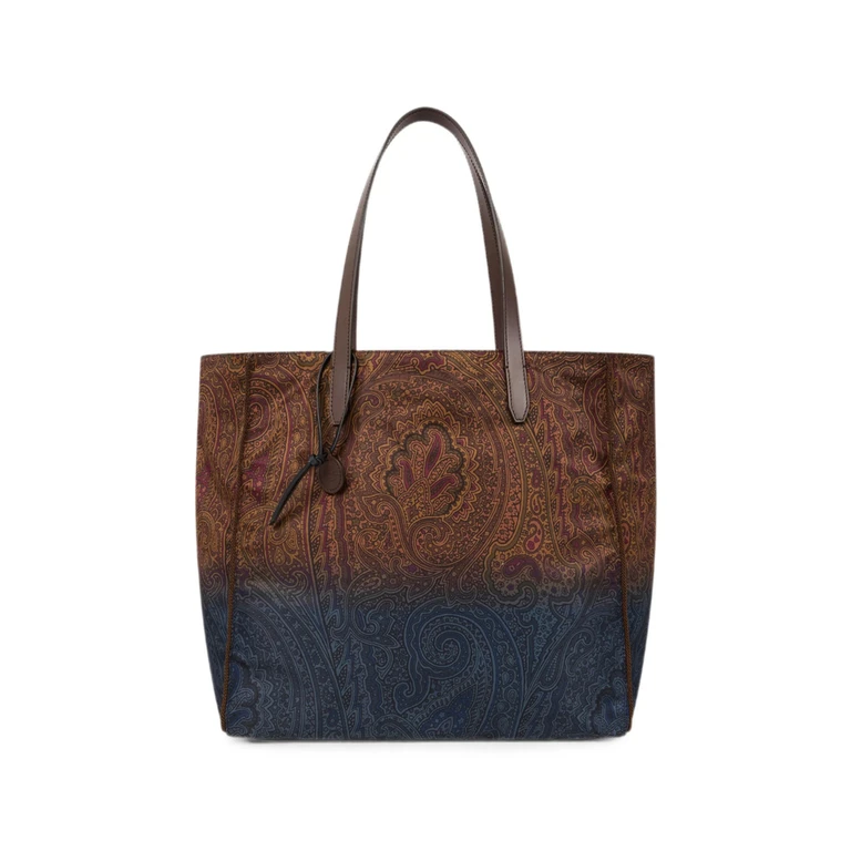 UNFOLD ME NYLON TOTE BAG WITH DEGRADÉ ARNICA MOTIF