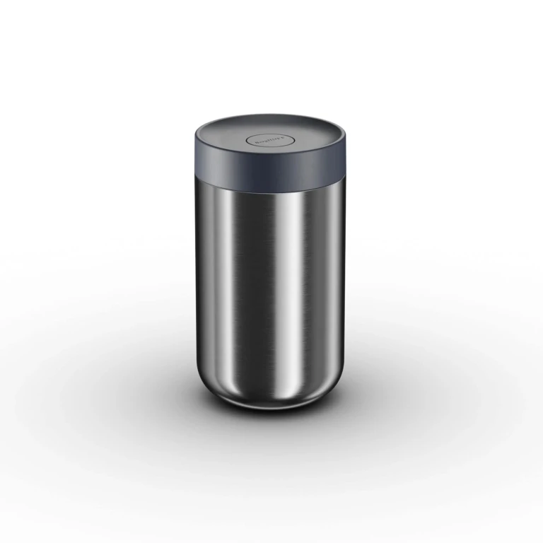Nommie Stainless Steel 25oz Food Container, Navy and Steel