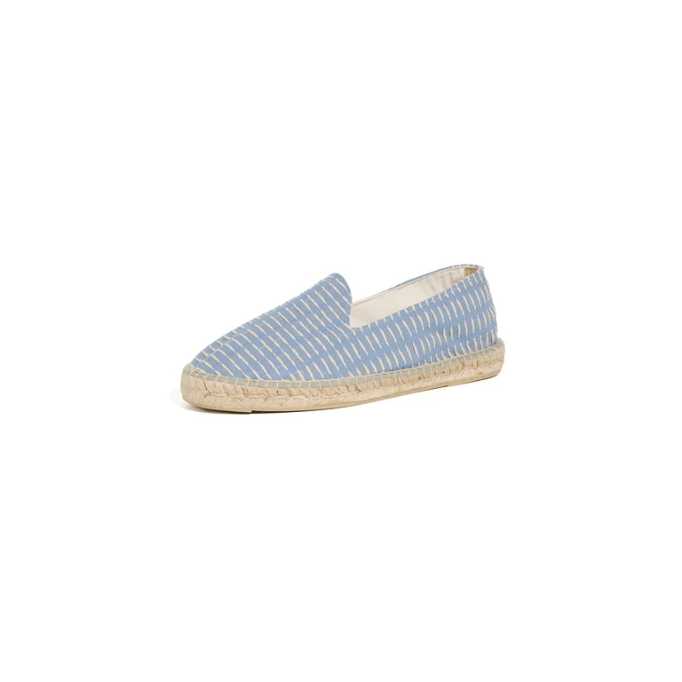 Manebi Cotton Jacquard Stripe Classic Espadrilles Natural Stripes 41