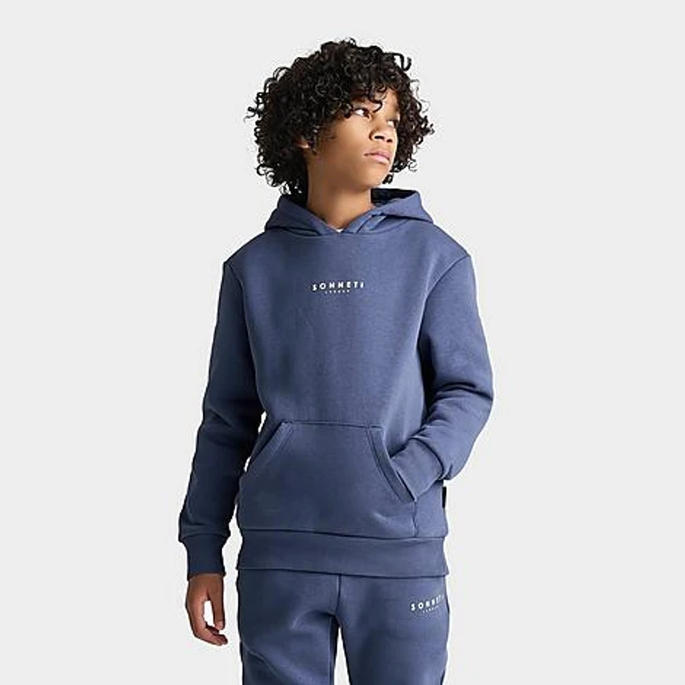 Sonneti Big Kids London Essential Pullover Hoodie in Oceana Size: Small