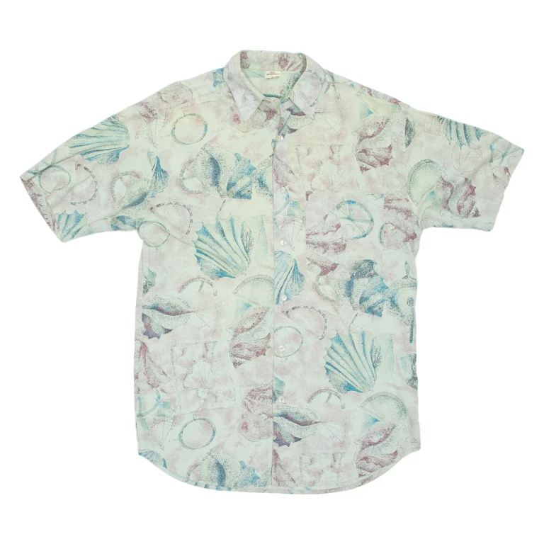 Mens Shirt Blue Crazy Pattern S