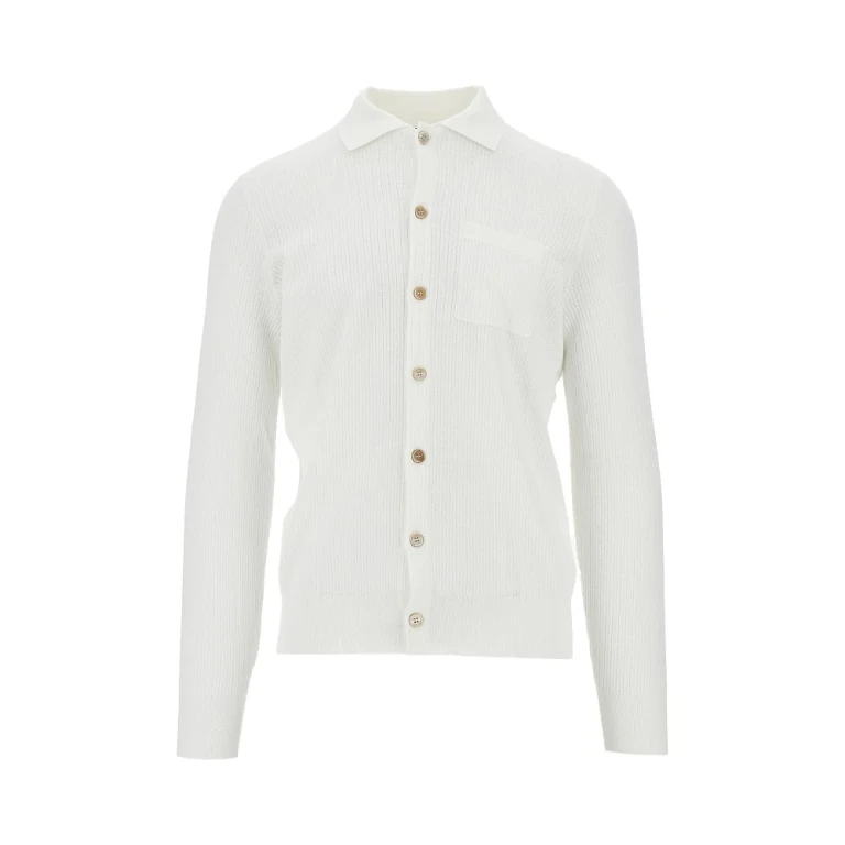 Cárdigan de algodón con cuello para hombre Brunello Cucinelli