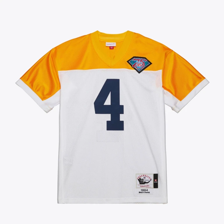 Men's NFL White Jersey Packers 1994 Brett Favre