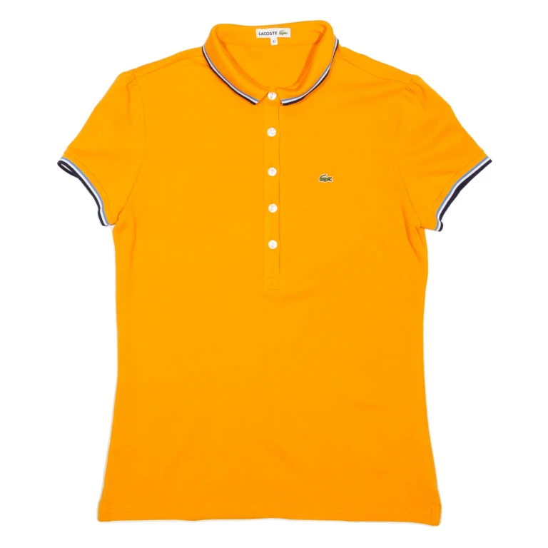 LACOSTE Womens Polo Shirt Orange M