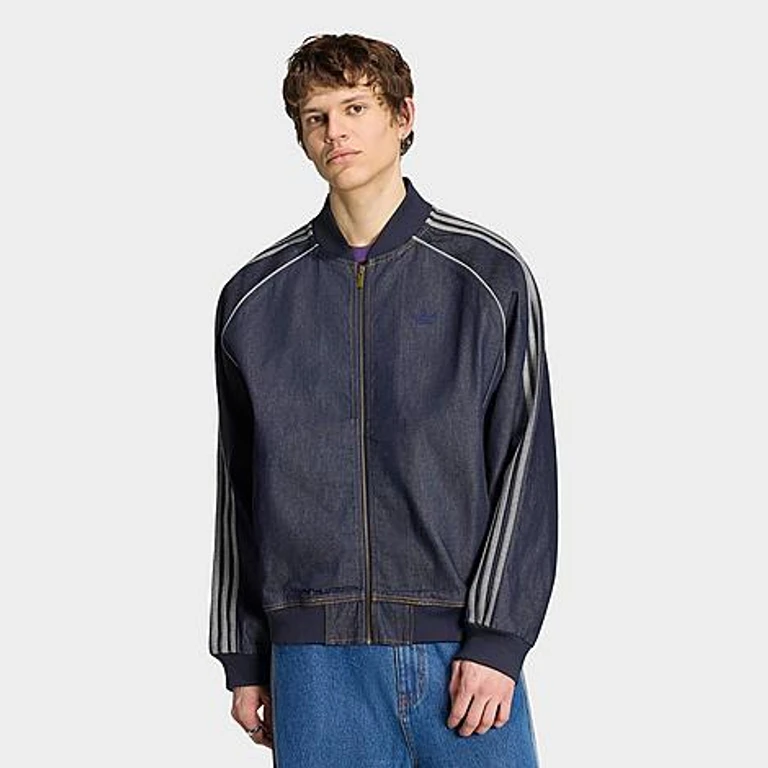 Men's Originals Superstar Adicolor Denim Track Top in Indigo Denim Size: XS
