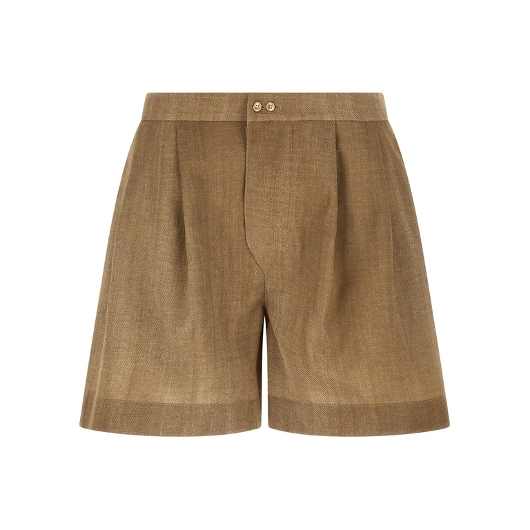 Ermanno Scervino Beige Polyester Bermuda Shorts - Women