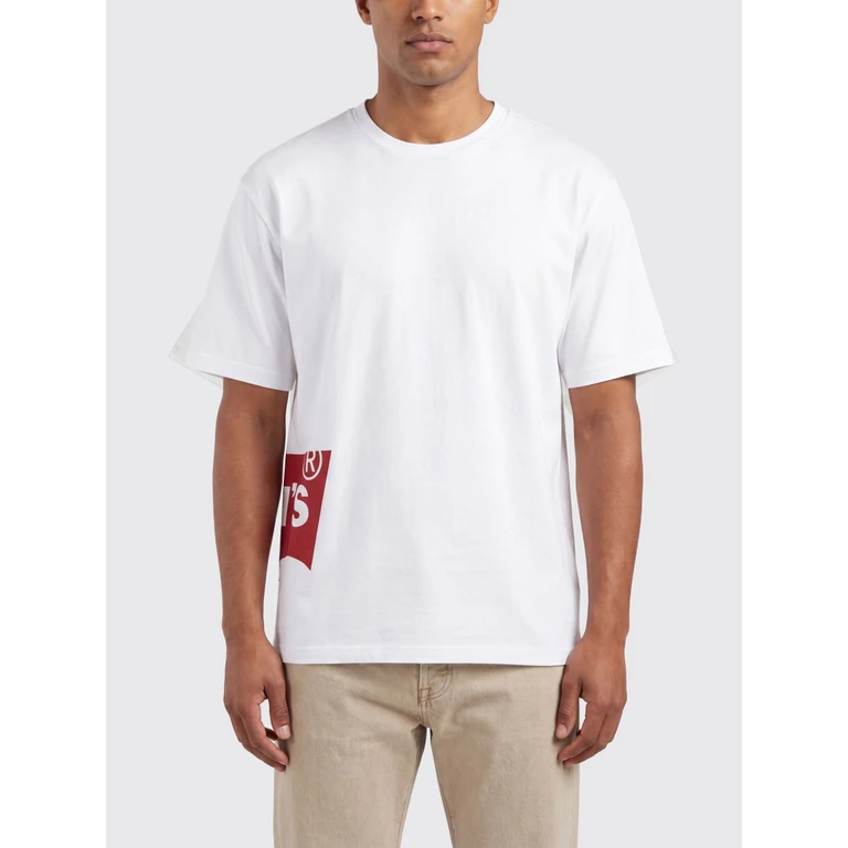 Contrast Logo Cotton T-Shirt with Dropped Shoulders (WQT9101001)