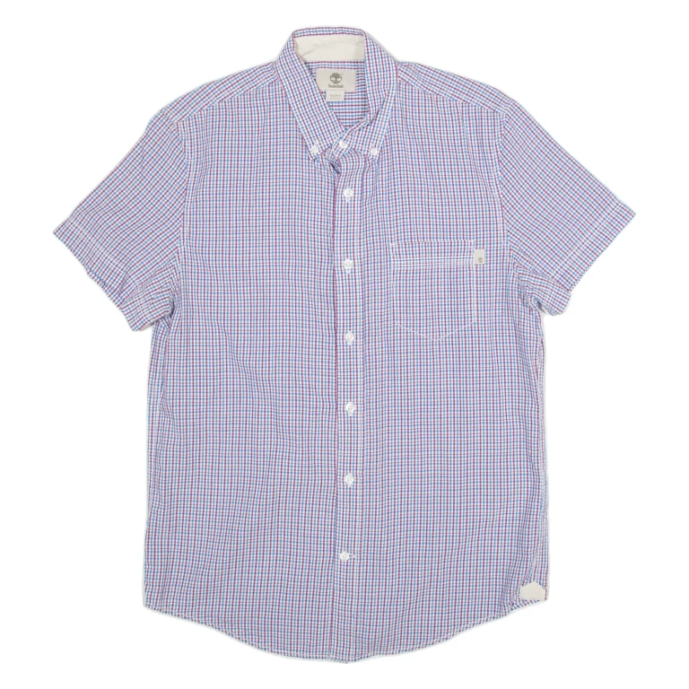 TIMBERLAND Slim Fit Mens Shirt Blue Check M