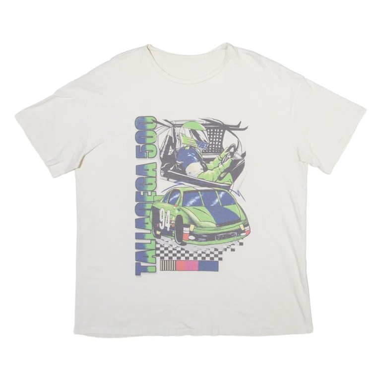 Racing Mens T-Shirt Cream L