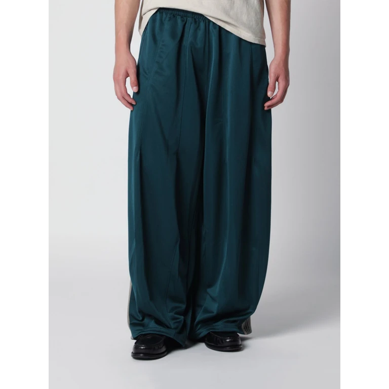 Wide-Leg Technical Fabric Trousers with Elasticated Waist (SX410GR)