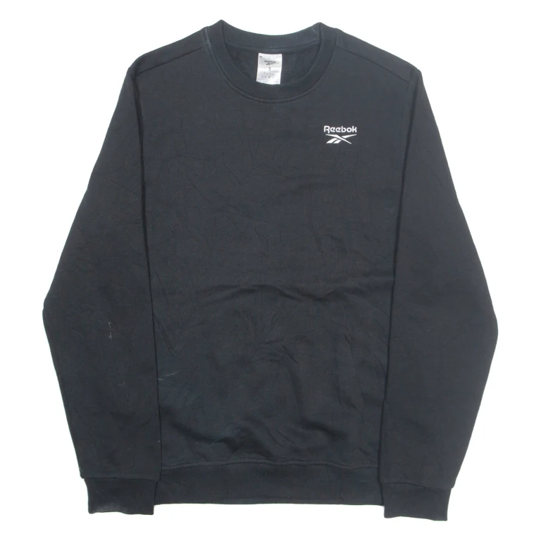 REEBOK Mens Sweatshirt Black S