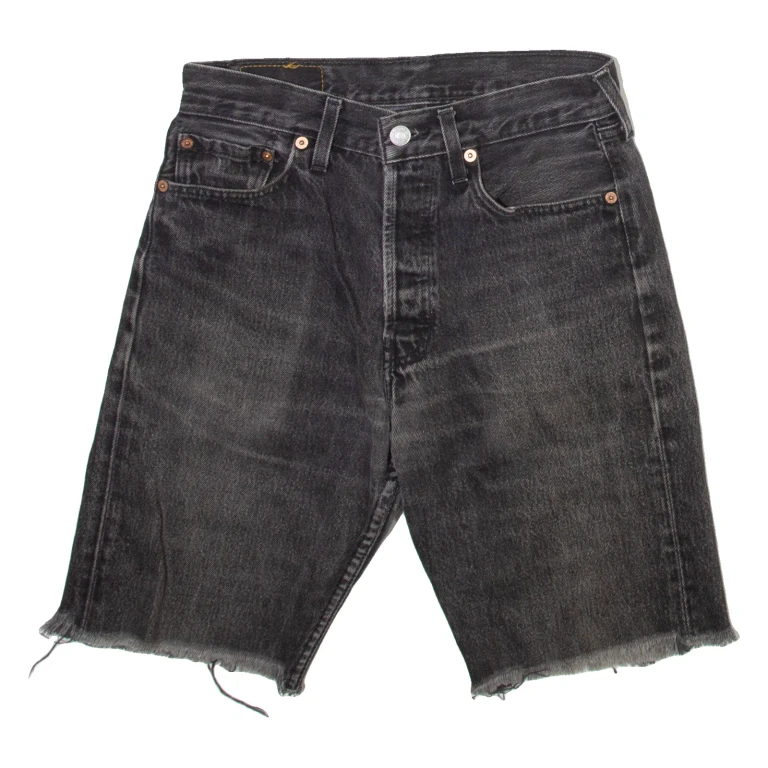 LEVI'S 501 Womens Denim Shorts Grey S W26