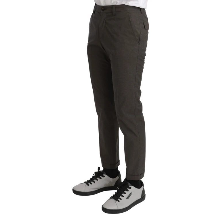 Dolce & Gabbana Brown Casual Mens Trouser Cotton Pants - Men