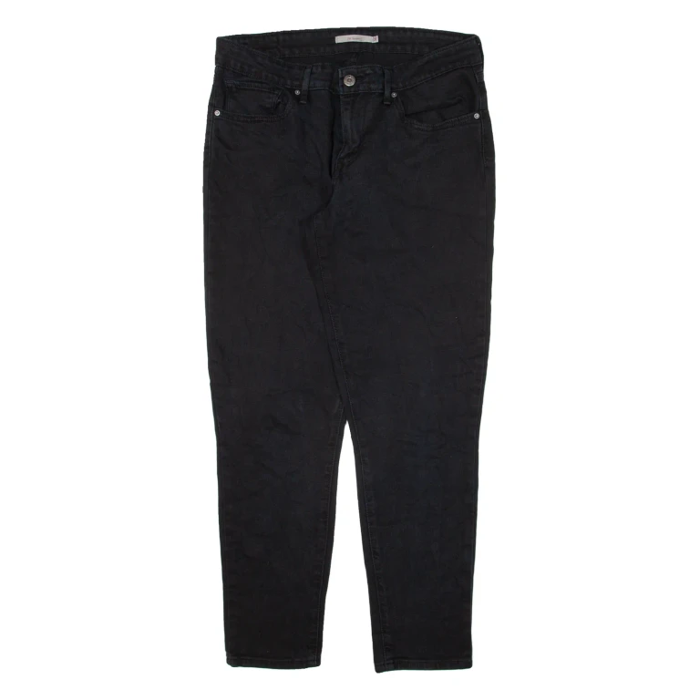 LEVI'S 711 Womens Jeans Black Slim Skinny W31 L26