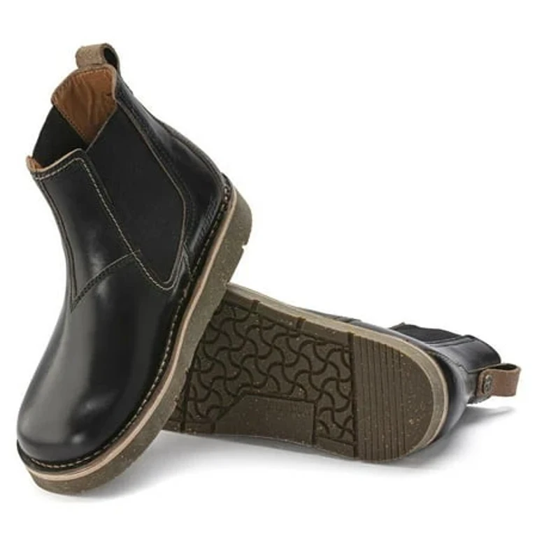Unisex Birmingham Slip On Mid Natural Leather Black