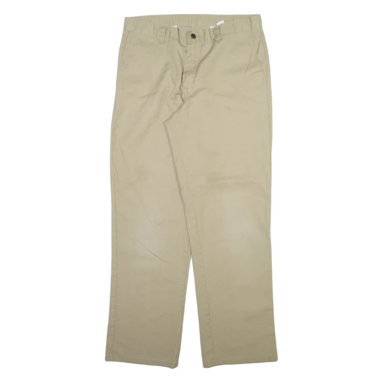 DICKIES Mens Trousers Beige Regular Straight W34 L32