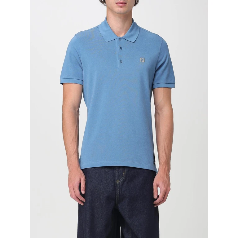 FENDI Polo Shirt Men color Gnawed Blue (FY0985AUA5F0U6K)