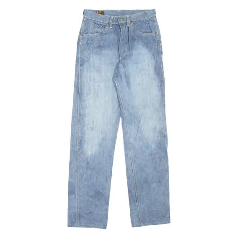 LEE Womens Jeans Blue Slim Straight Stone Wash W25 L30