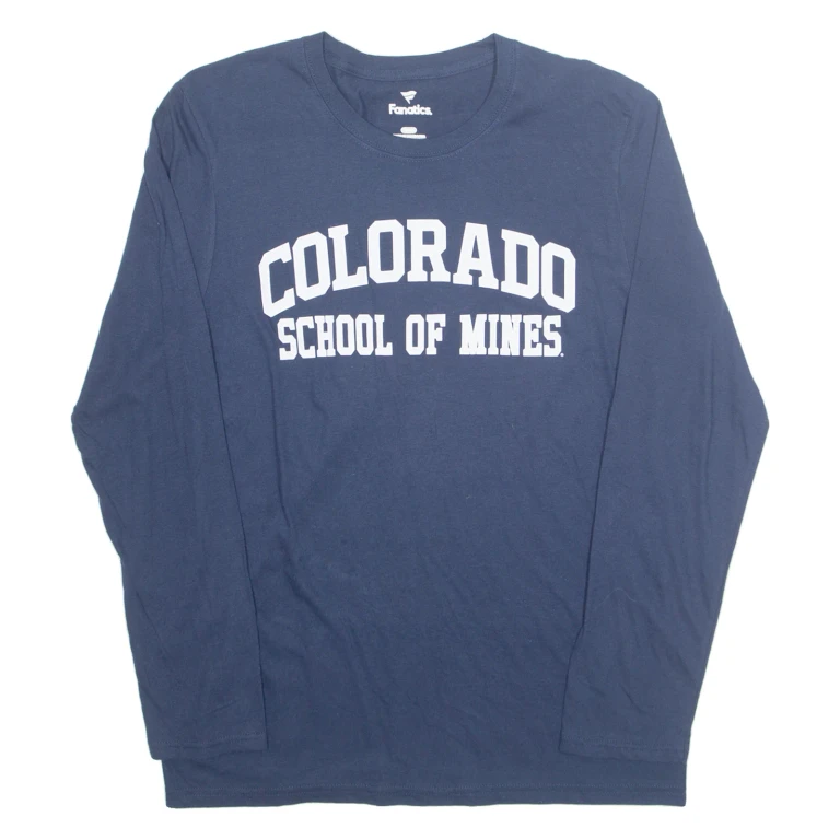 FANATICS Colorado School Of Mines Mens T-Shirt Blue Long Sleeve USA M