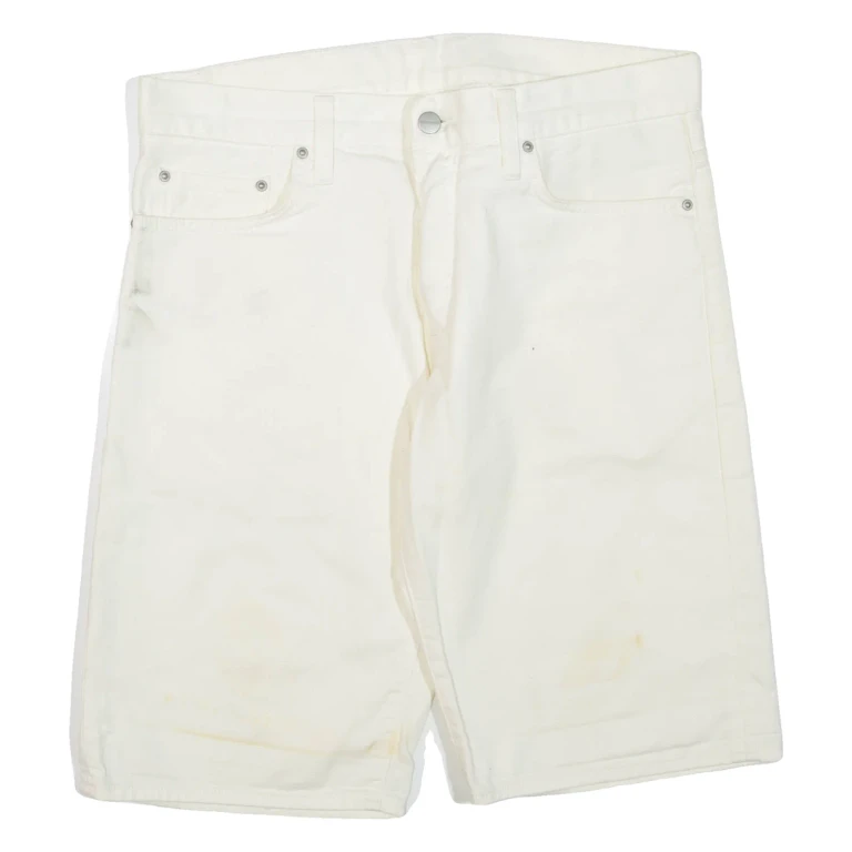 CARHARTT Klondike Mens Denim Shorts White M W34
