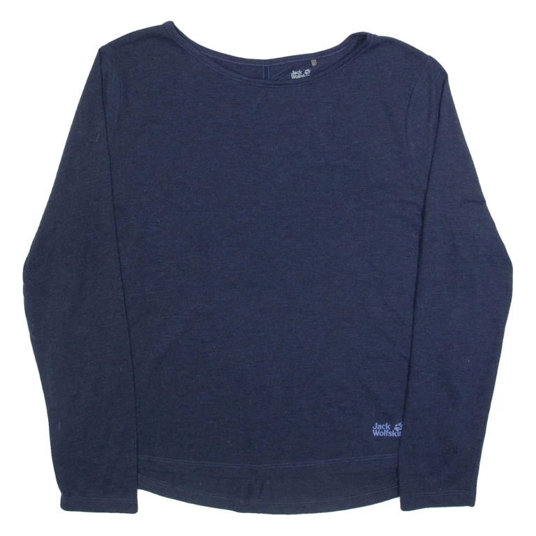 JACK WOLFSKIN Mens T-Shirt Blue Long Sleeve M