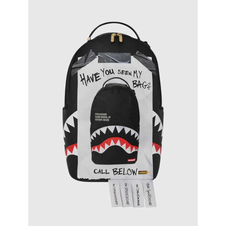Missing Bag Flyer Graphic Print Cotton Backpack (910B8735NSZUNI)