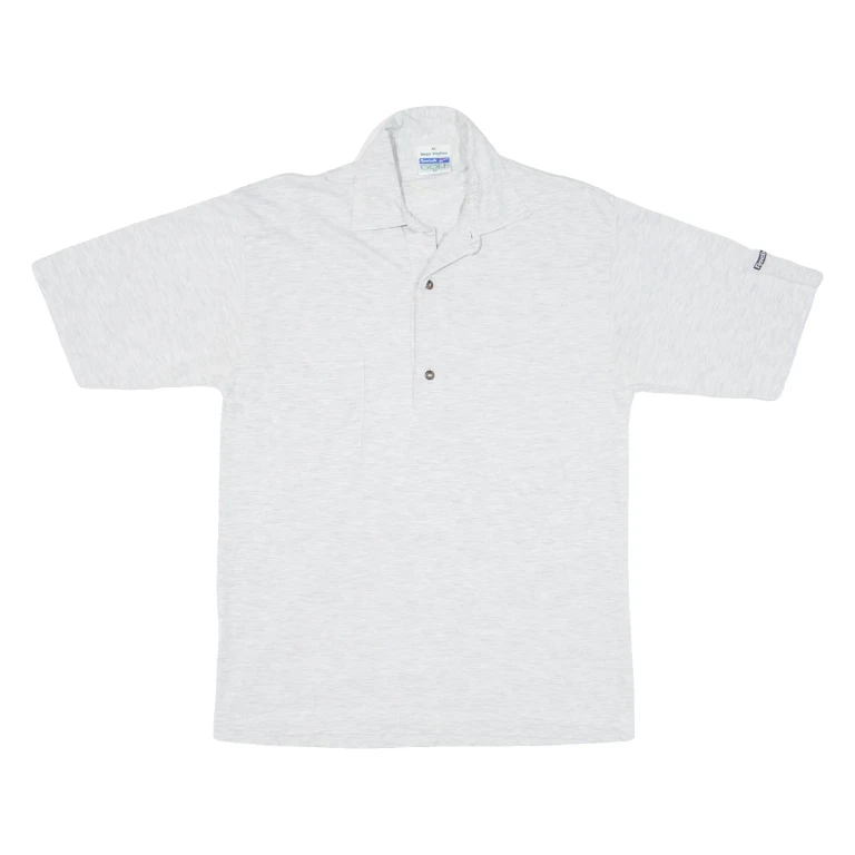 REEBOK Mens Polo Shirt Grey M