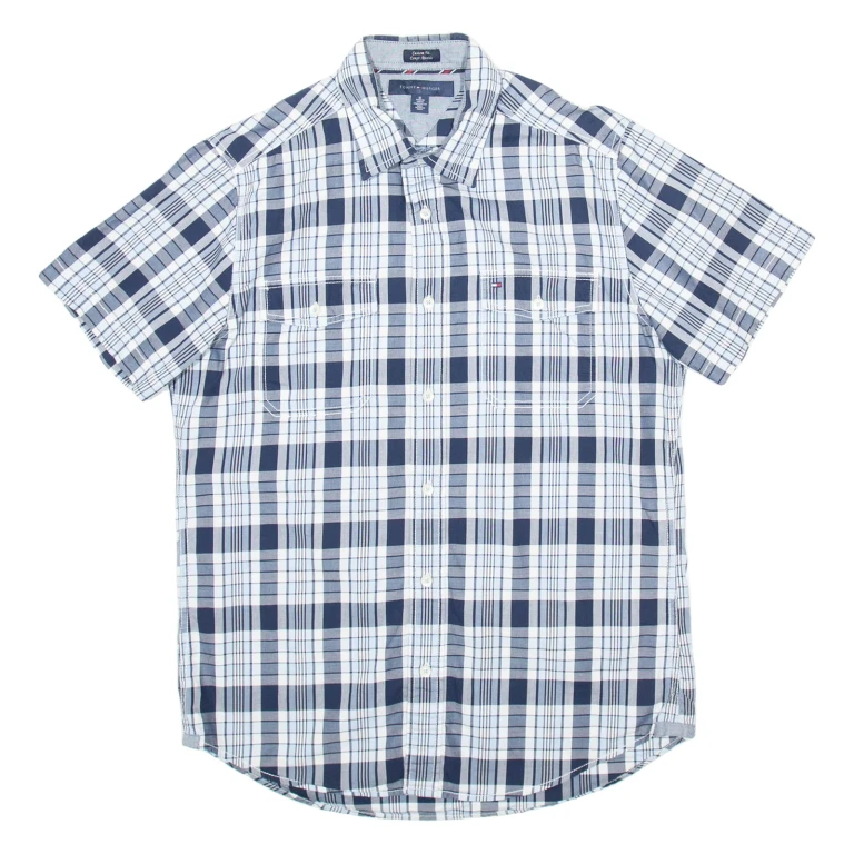TOMMY HILFIGER Mens Shirt Blue Check M