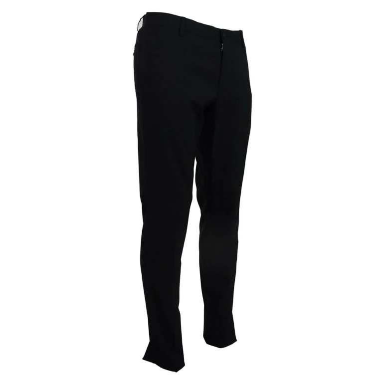 Dolce & Gabbana Blue Wool Stretch Dress Formal Slim Fit Pant - Men