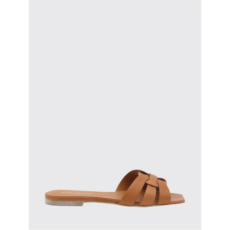 Sandalias planas de piel de ternera marrón Bos Taurus