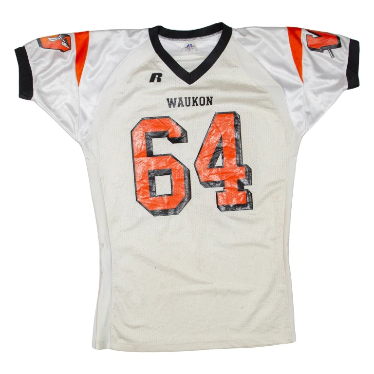 Waukon Mens Jersey White USA V-Neck L