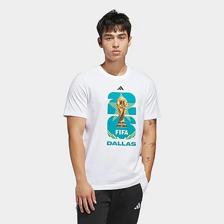 adidas Men's Soccer FIFA World Cup 26 Host City Dallas Graphic T-Shirt in White Size: XS