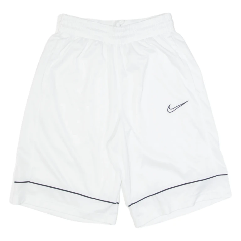 NIKE Mens Sports Shorts White Relaxed S W24
