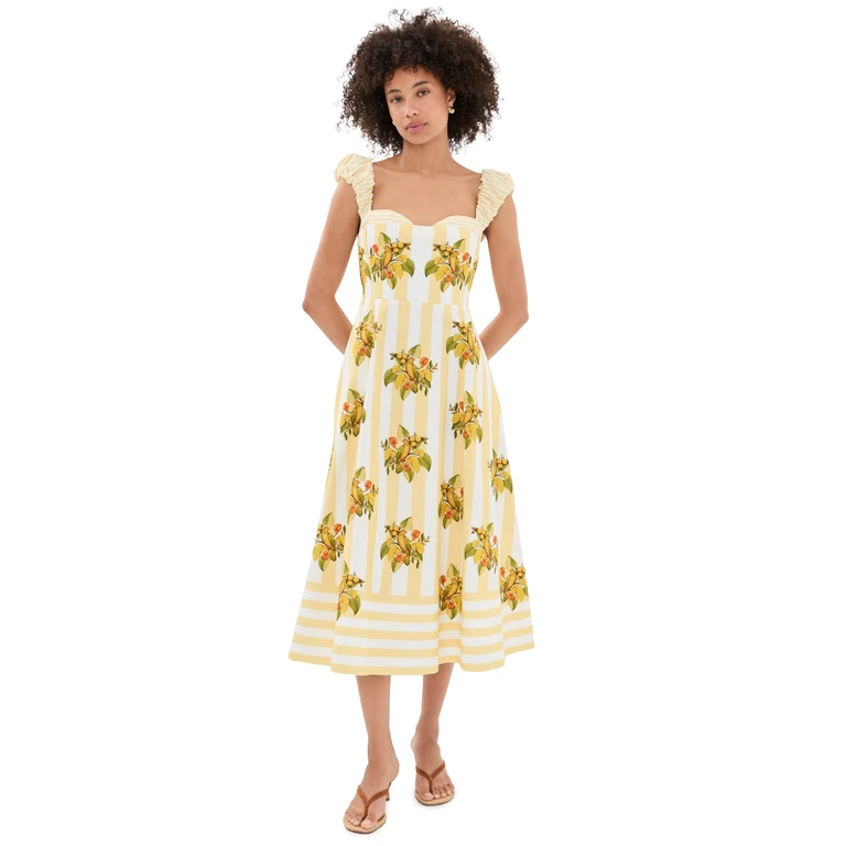 FARM Rio Lemon Birds Multicolor Cropped Dress Lemon Birds Multicolor XXS