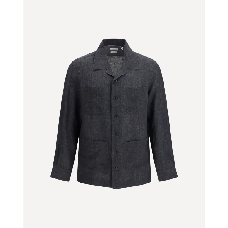 BRUNELLO CUCINELLI Easy Fit linen Shirt Male L