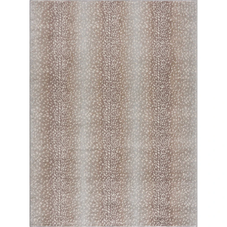 Pointblank Tan Leopard Print Rug