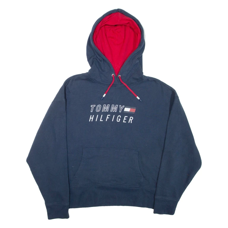 TOMMY SPORT Womens Blue Hoodie M