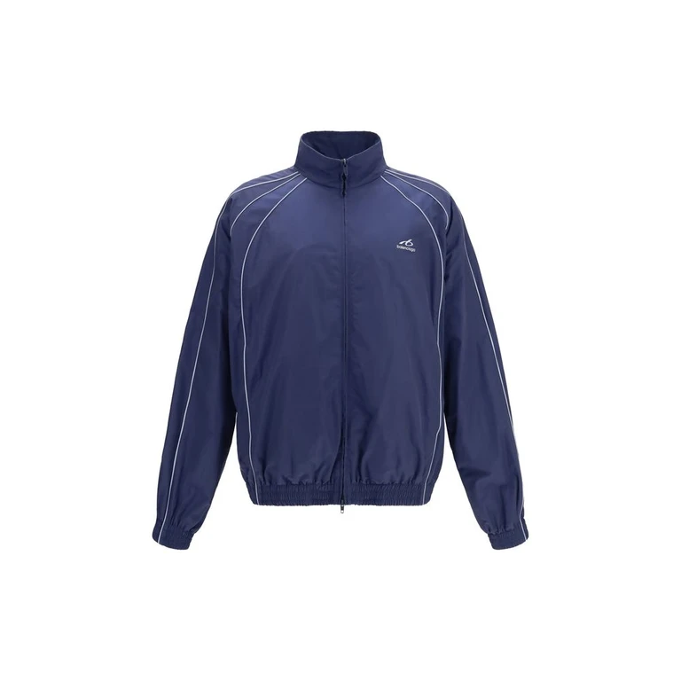Balenciaga Blue Cotton Shell Jacket Clothing - Men
