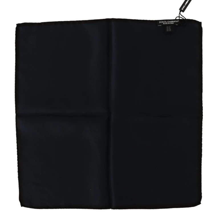 Black Square Handkerchief Silk Scarf - Men