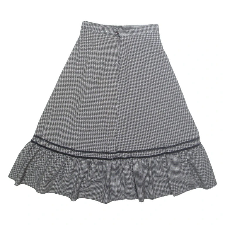 Womens Flare Skirt Grey Midi Viscose S