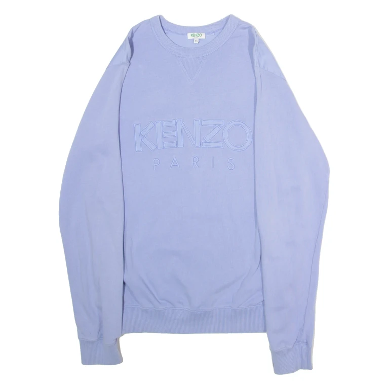 KENZO Mens Sweatshirt Blue Crew Neck XS