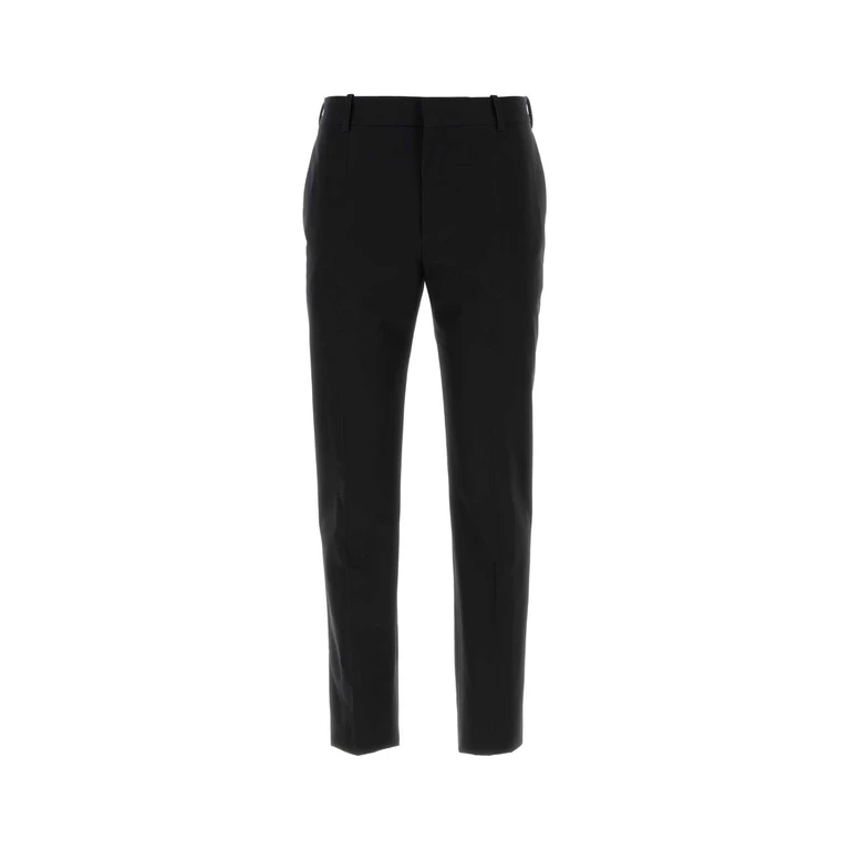 Alexander McQueen Black Cotton Pant Exterior: Pantaloni - Men