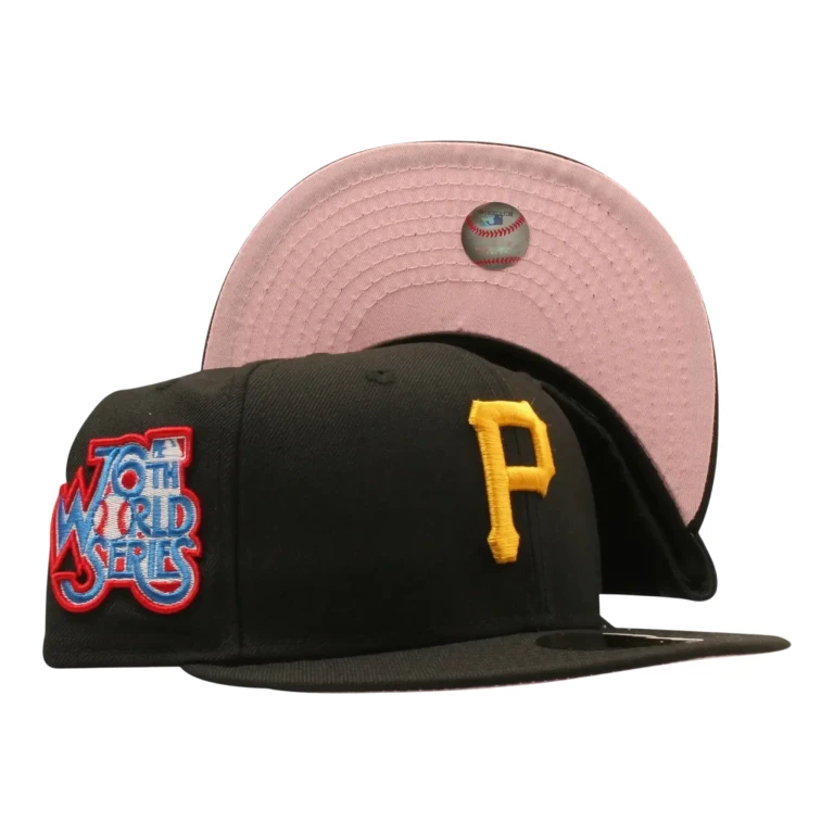 59Fifty Men Fitted Hat Black Pittsburgh Pirates 1979 World Series Pink Undervisor