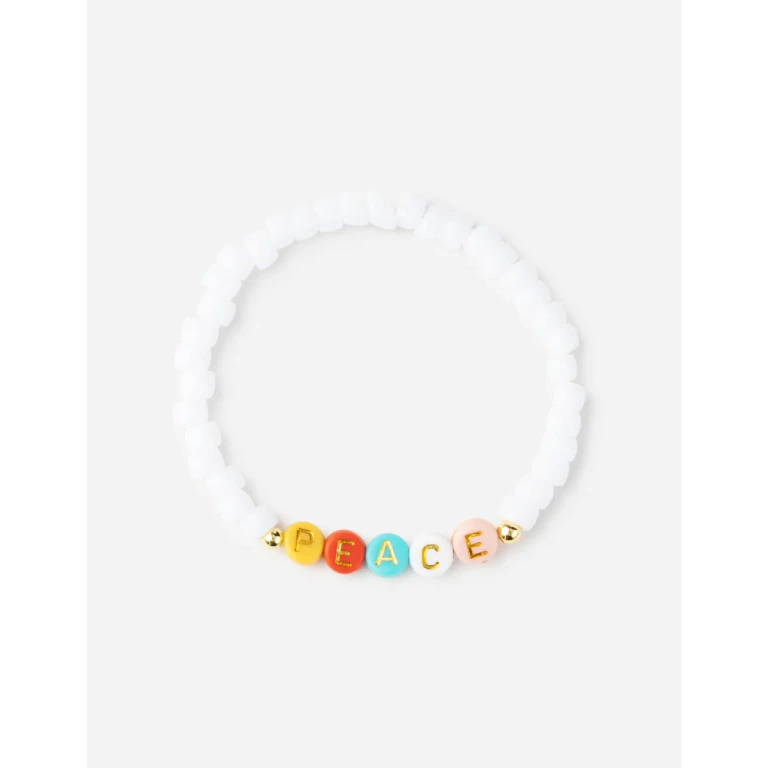 Peace Multicolored Letter Bracelet