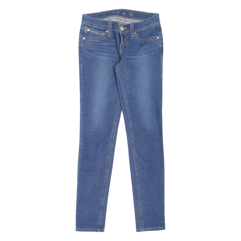LEVI'S Low Rise Womens Jeans Blue Slim Skinny Stone Wash W26 L32