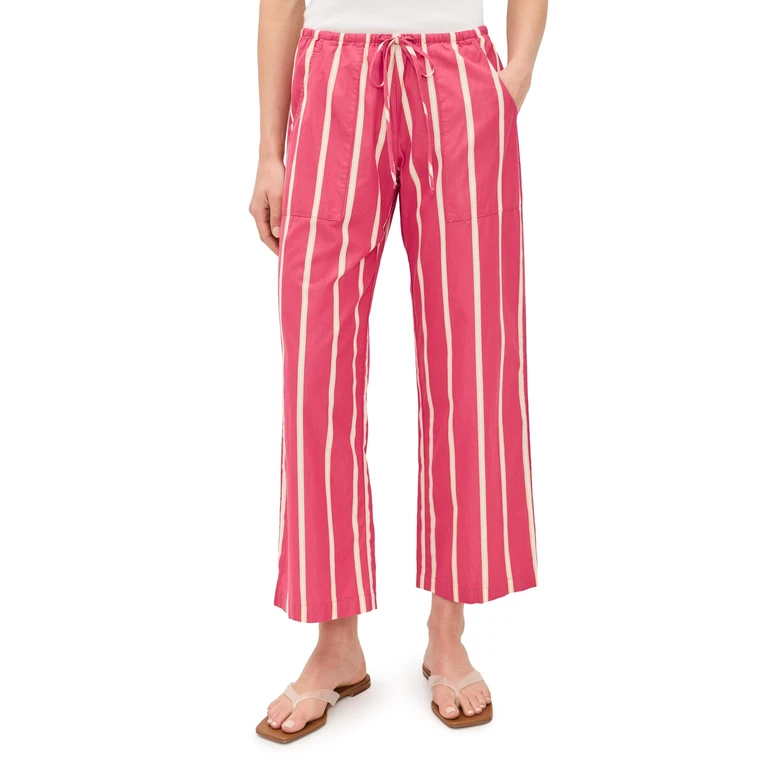 DONNI. The Pop Stripe Drawstring Pants Raspberry XL