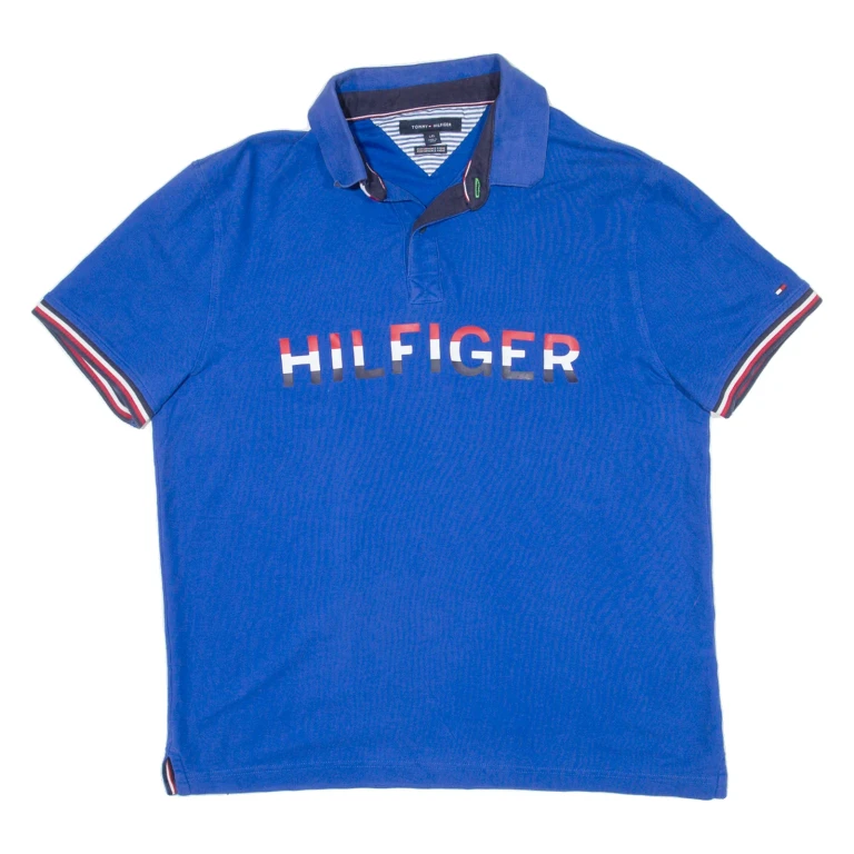 TOMMY HILFIGER Womens Polo Shirt Blue L